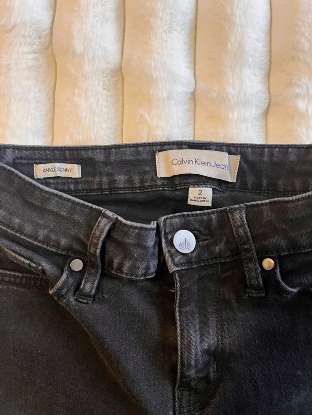 Calvin Klein Jeans Black Ankle Skinny Jeans